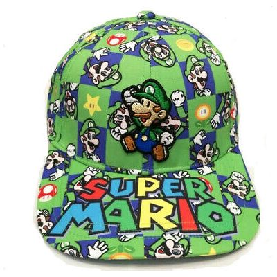 Super Mario Hat Cap Snapback Luigi