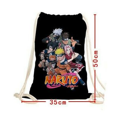 Naruto School Library Book Drawstring Bag
