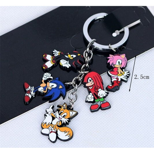 Sonic The Hedgehog Keyring Tails Knuckles