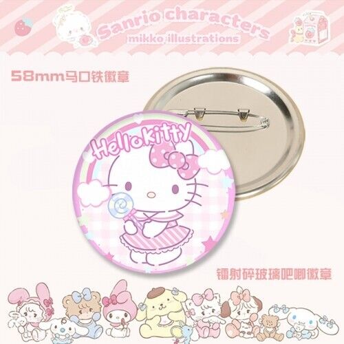 Hello Kitty Badge Sanrio Holographic
