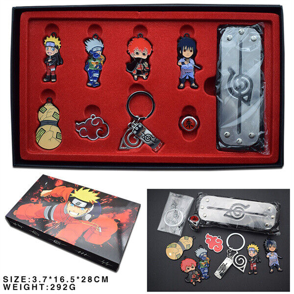 Naruto Boxed Set Shinobi Keyrings Headband