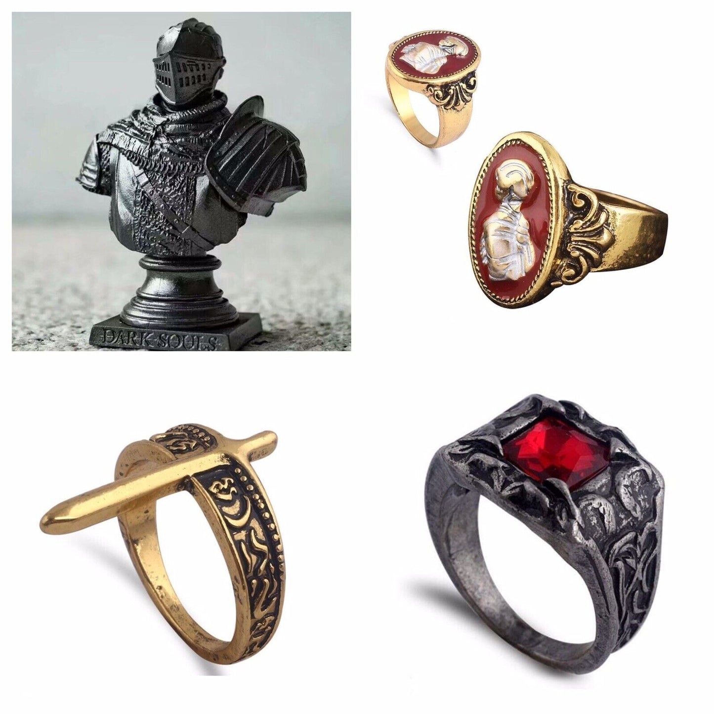 Dark Souls Figure and Rings Set