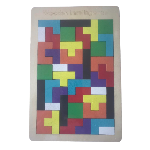 Wooden Puzzle Tetris Blocks