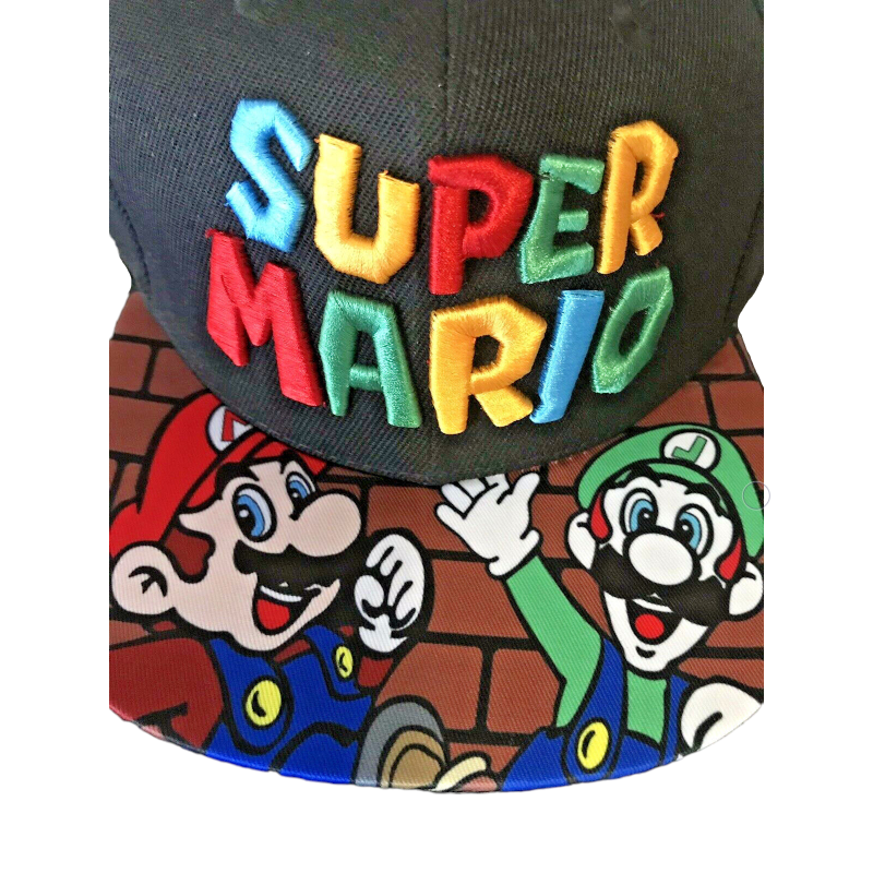 Super Mario Hat Cap Snapback Luigi